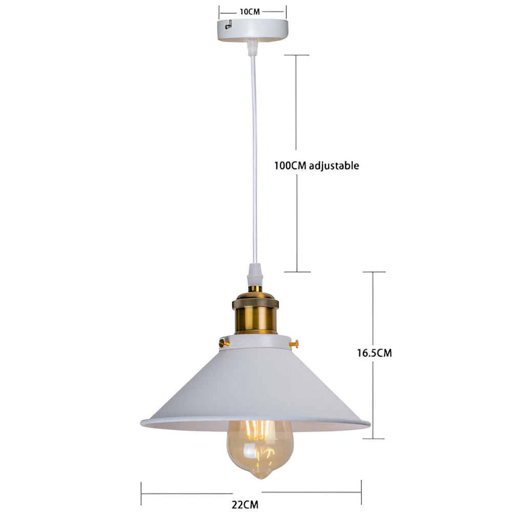 IronLume Pendel – Retro Industriel Loftlampe i Jern med LED-kompatibilitet