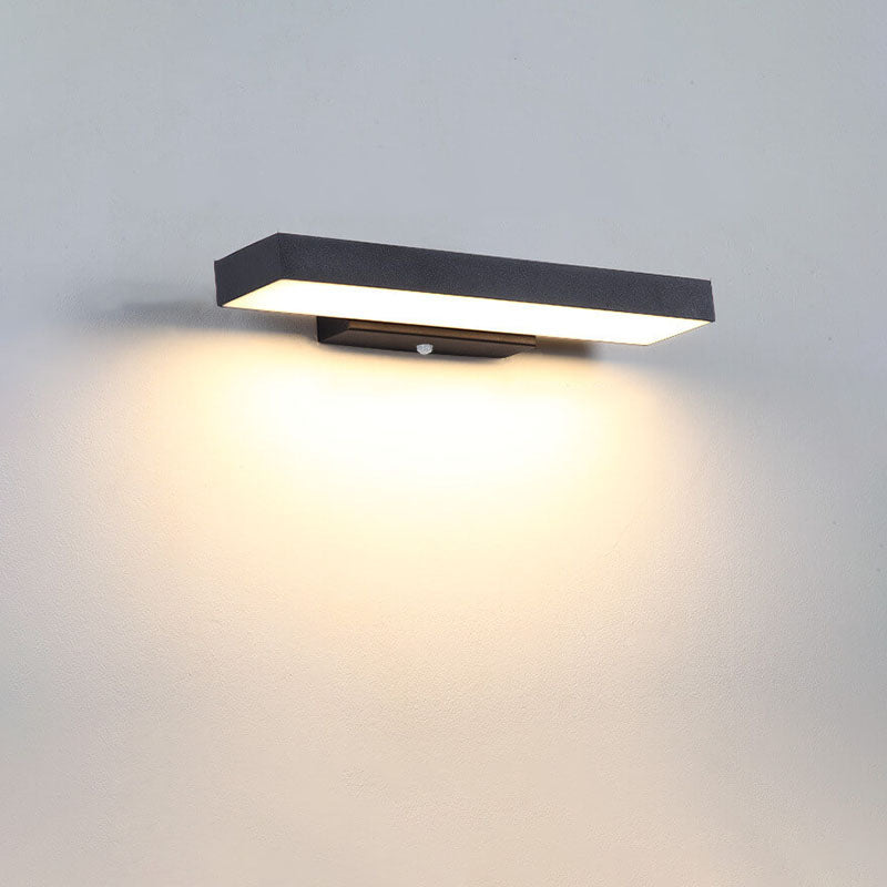 Minimalistisk LED-udendørslampe med bevægelsessensor