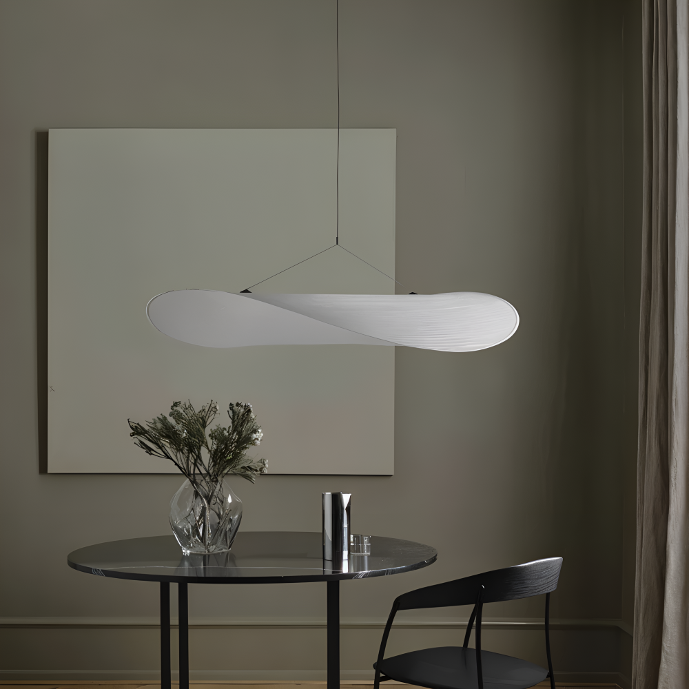 Silvara Pendellampe – Håndlavet Pendellampe i Stof og Metal med LED