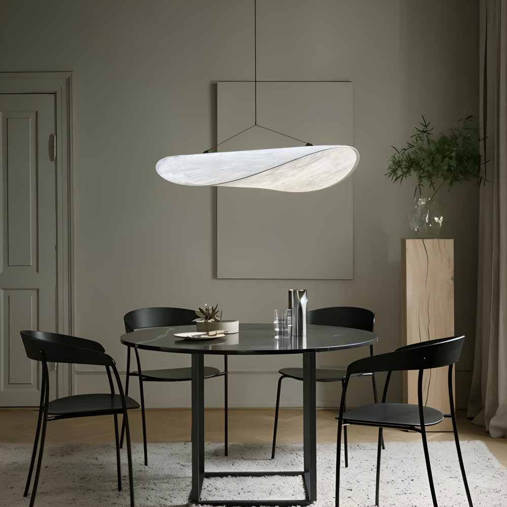 Silvara Pendellampe – Håndlavet Pendellampe i Stof og Metal med LED