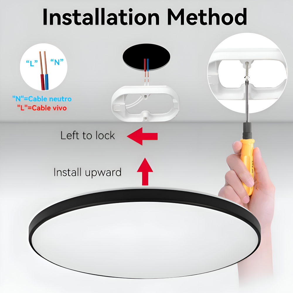 SlimAura Loftlampe – Rund Ultratynd LED Loftlampe i Moderne Design