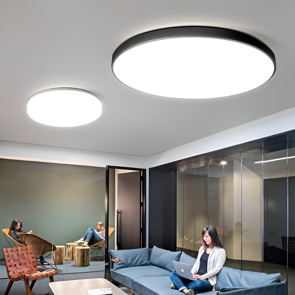 SlimAura Loftlampe – Rund Ultratynd LED Loftlampe i Moderne Design