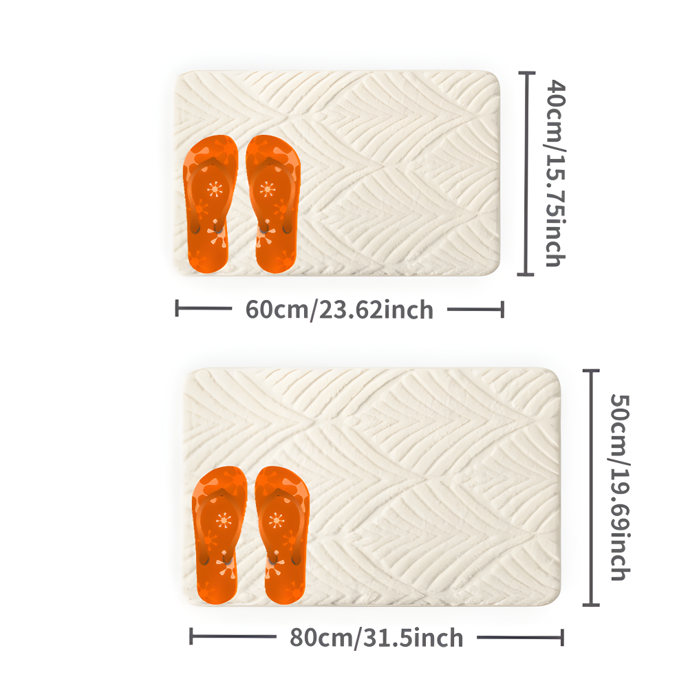 Bademåtte i mikrofiber med geometrisk mønster – blød og skridsikker