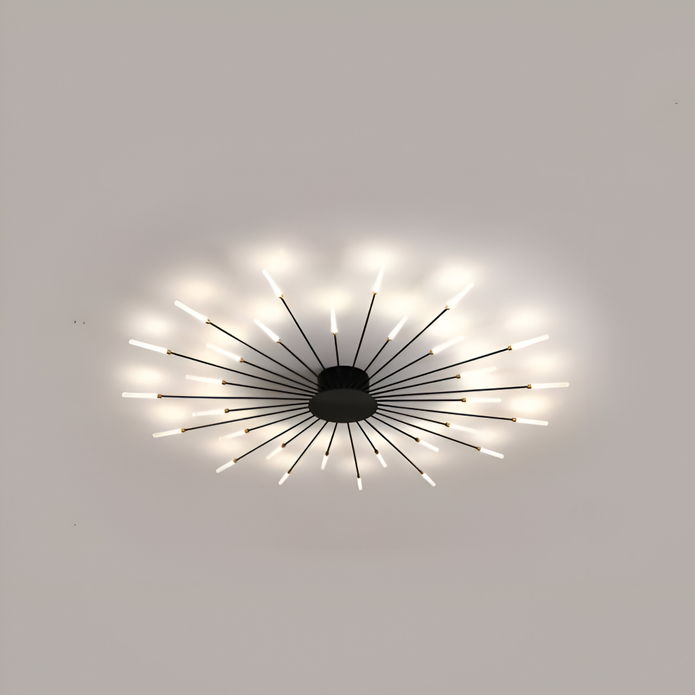 LED loftlampe i spiraldesign – luksuriøs fyrværkeri-inspireret belysning