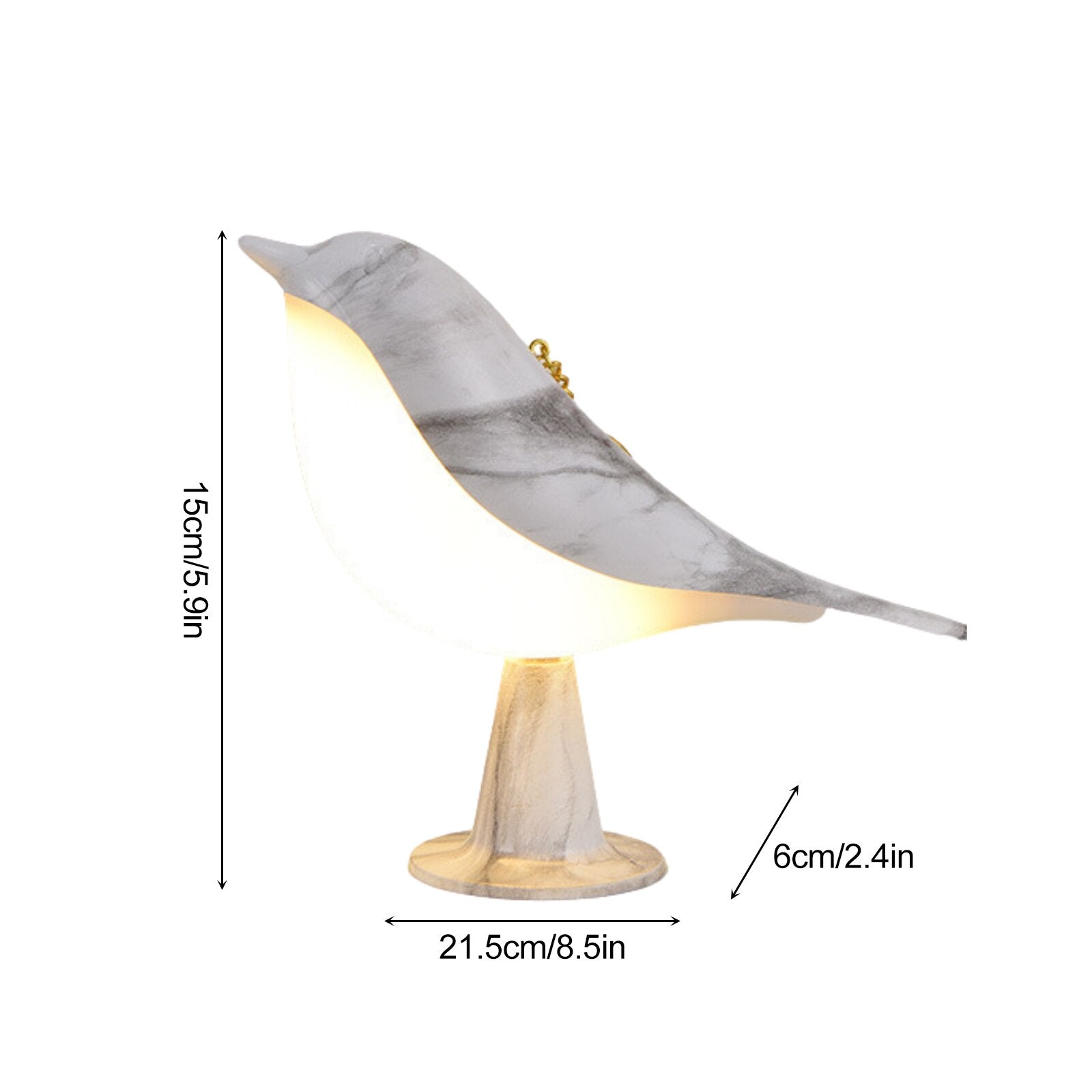 Aviara – Elegant Bordlampe med Fuglemotiv og LED-Belysning
