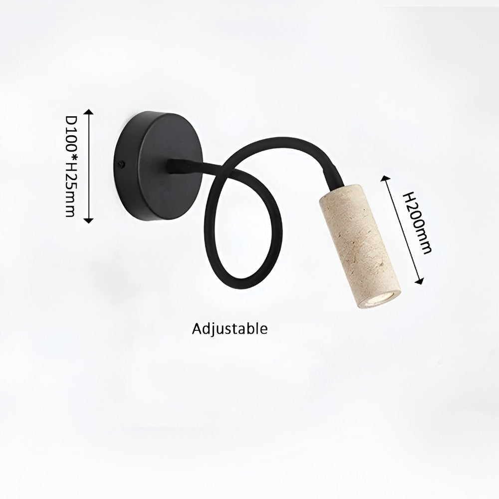 Marmor væglampe i gul travertin med elegant design