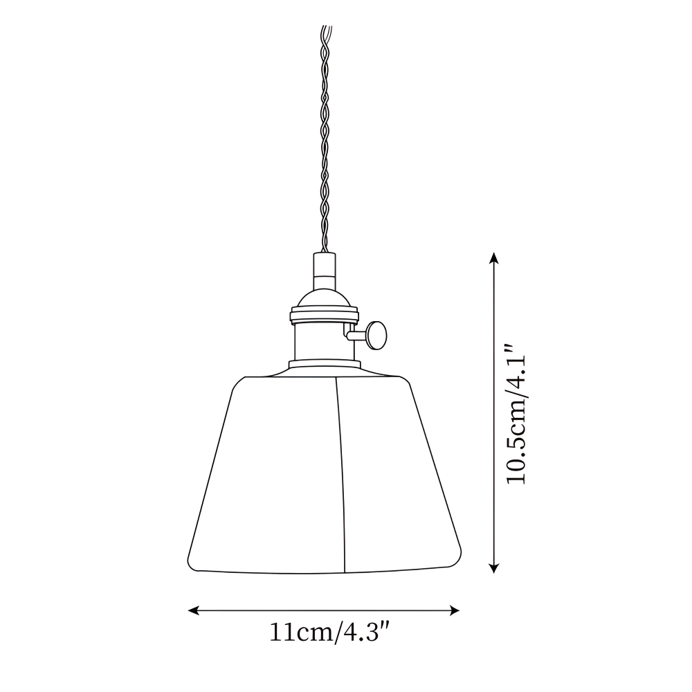 Vintage glaspendel lampe i antik messing til spisebord