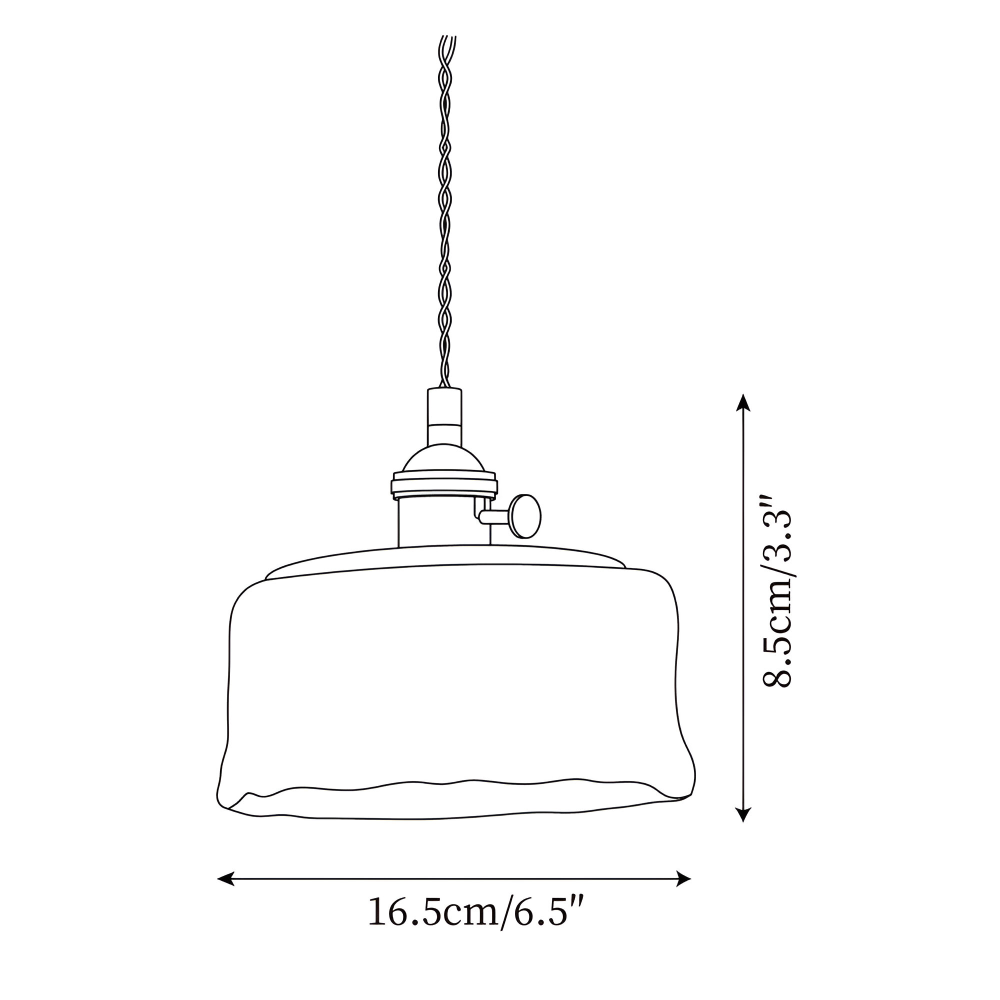 Vintage glaspendel lampe i antik messing til spisebord