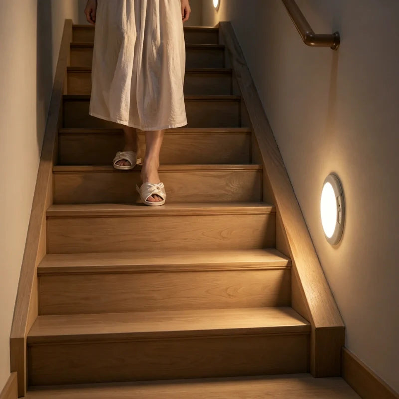 Genopladelig loftlampe med bevægelsessensor