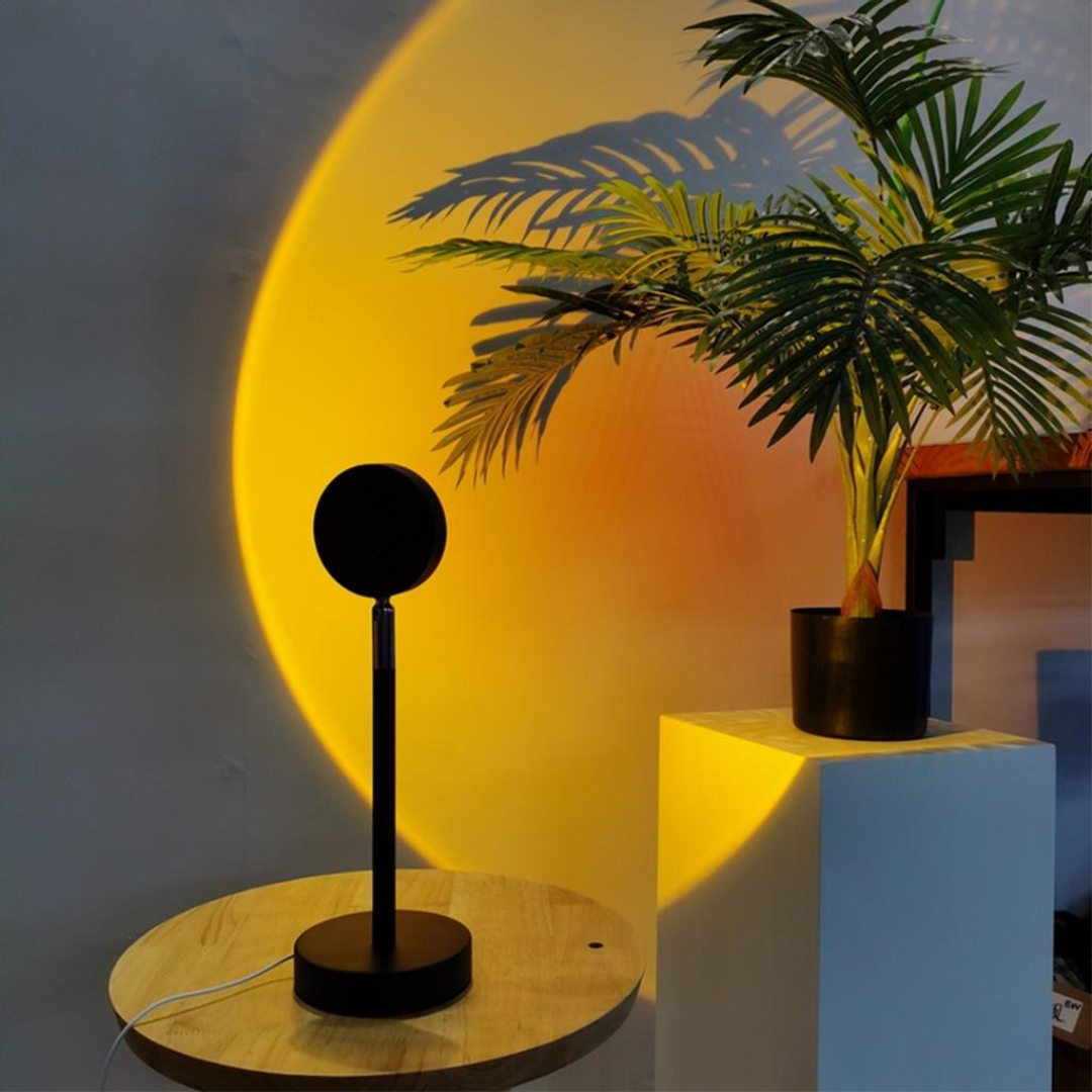 LED projektor lampe med 13 lysindstillinger – solnedgangseffekt
