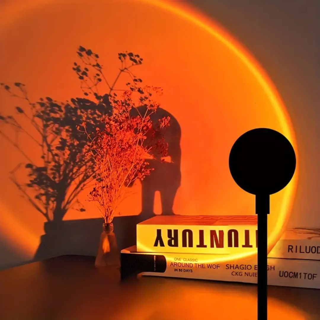 LED projektor lampe med 13 lysindstillinger – solnedgangseffekt