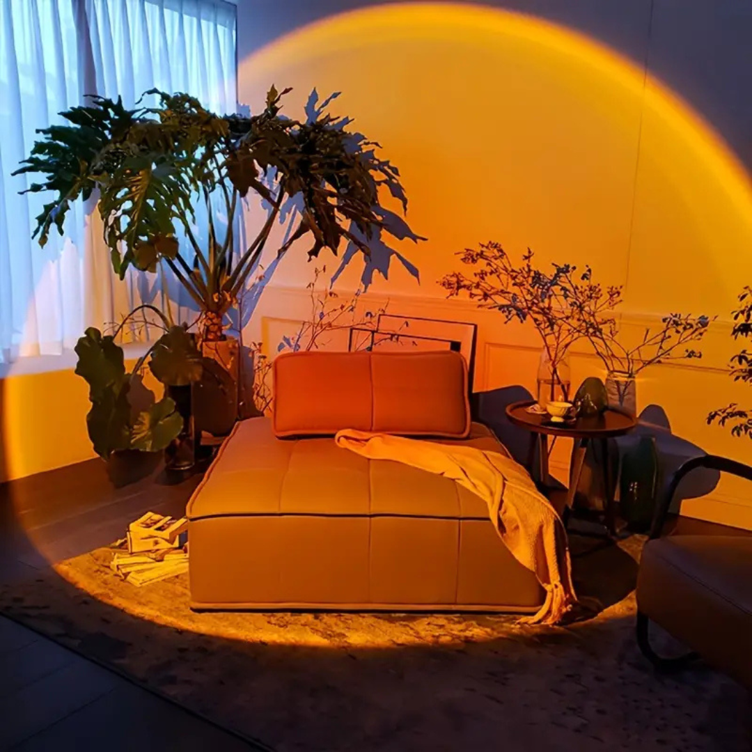 LED projektor lampe med 13 lysindstillinger – solnedgangseffekt