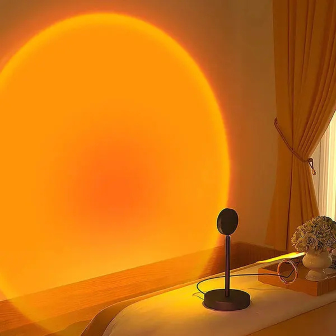 LED projektor lampe med 13 lysindstillinger – solnedgangseffekt