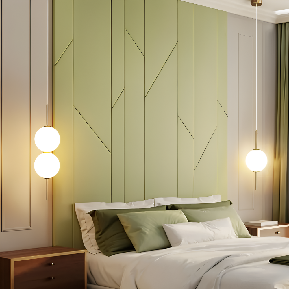 Gloriva Pendellampe – Elegant Pendellampe med Vertikalt Design og Mat Glaskugle