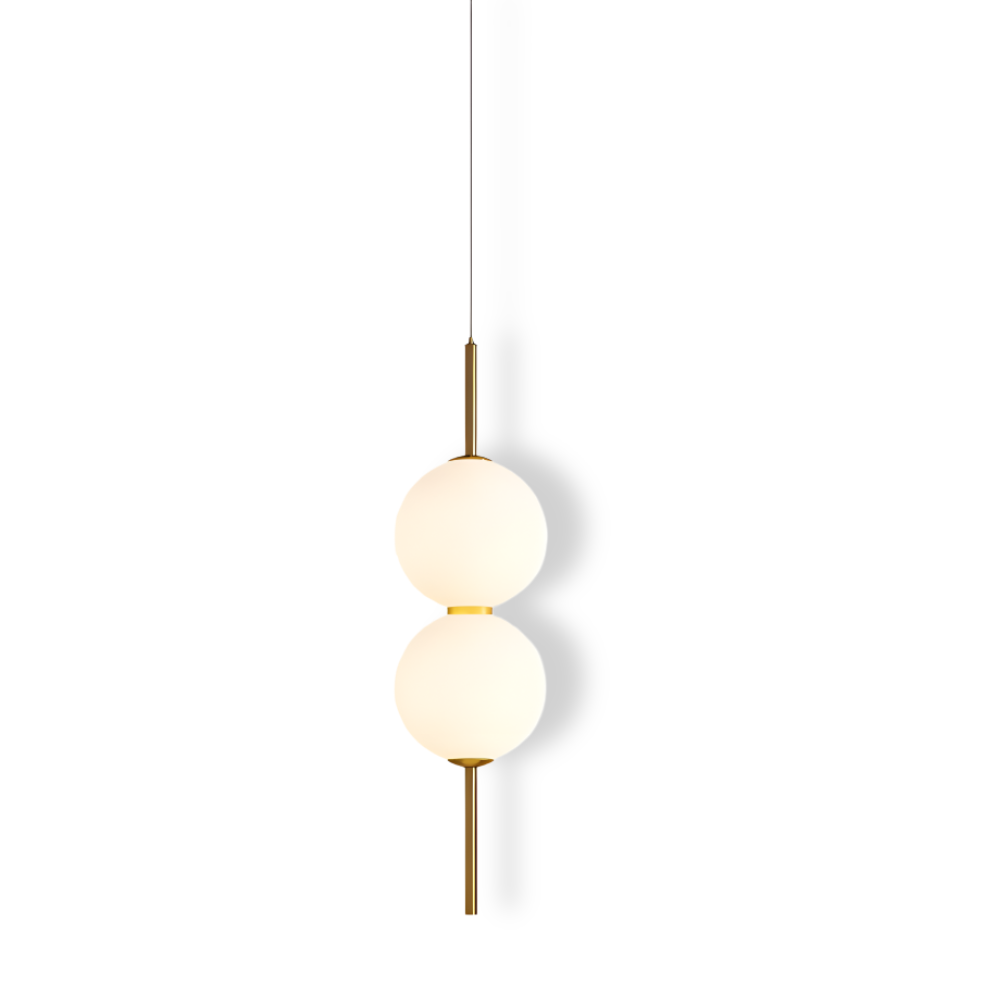 Gloriva Pendellampe – Elegant Pendellampe med Vertikalt Design og Mat Glaskugle