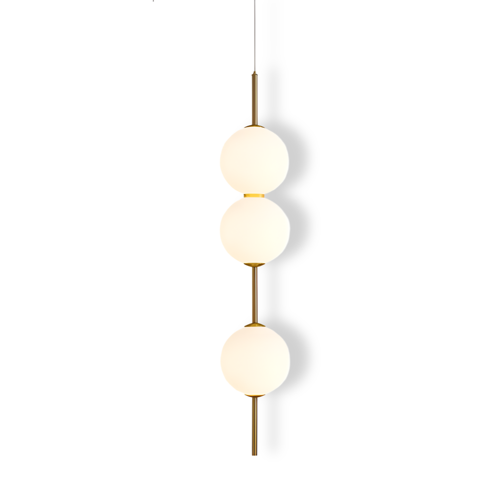 Gloriva Pendellampe – Elegant Pendellampe med Vertikalt Design og Mat Glaskugle