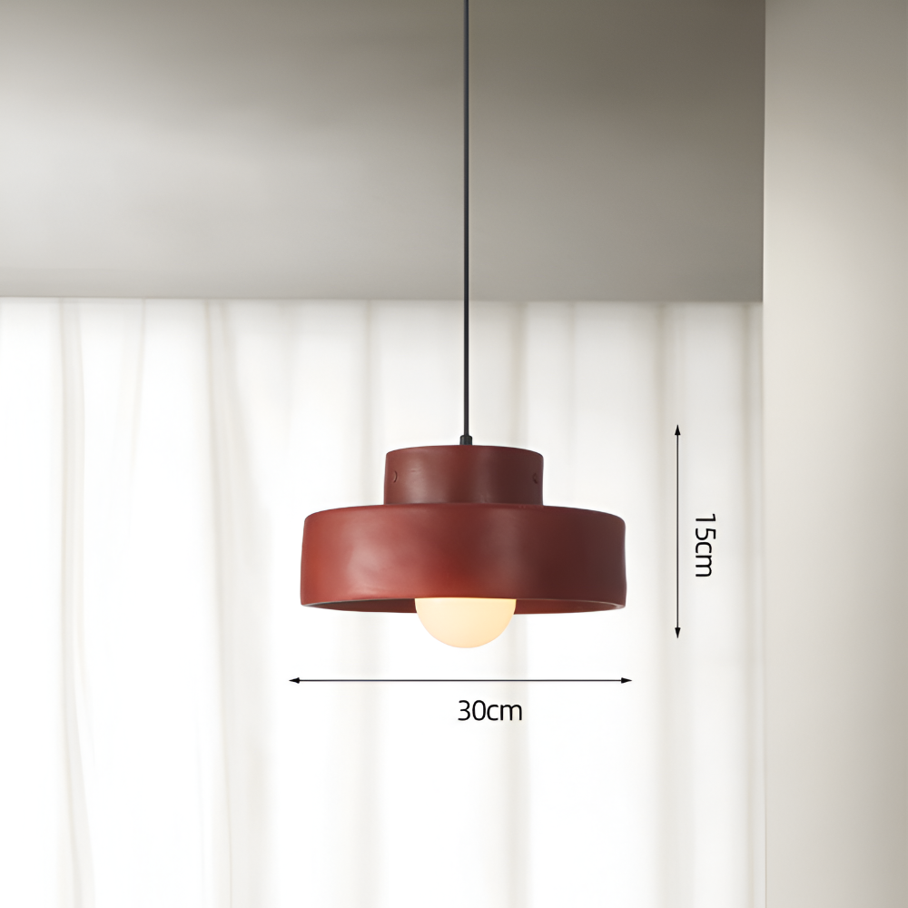 Wabi-sabi pendellampe i farvet macaron-design