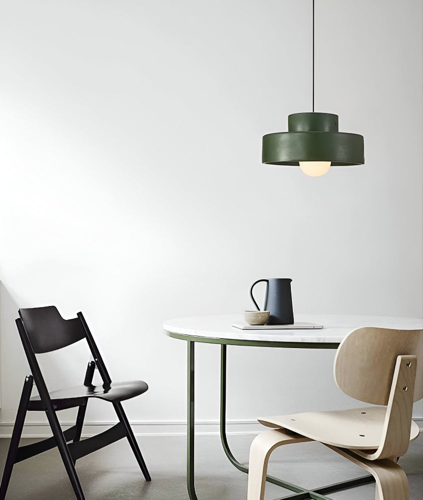 Wabi-sabi pendellampe i farvet macaron-design
