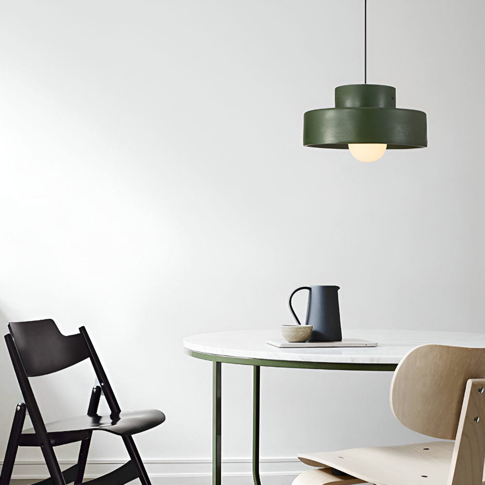Wabi-sabi pendellampe i farvet macaron-design