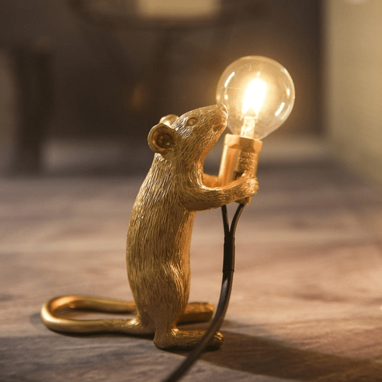 Bordlampe med mus design – kreativ og dekorativ LED belysning