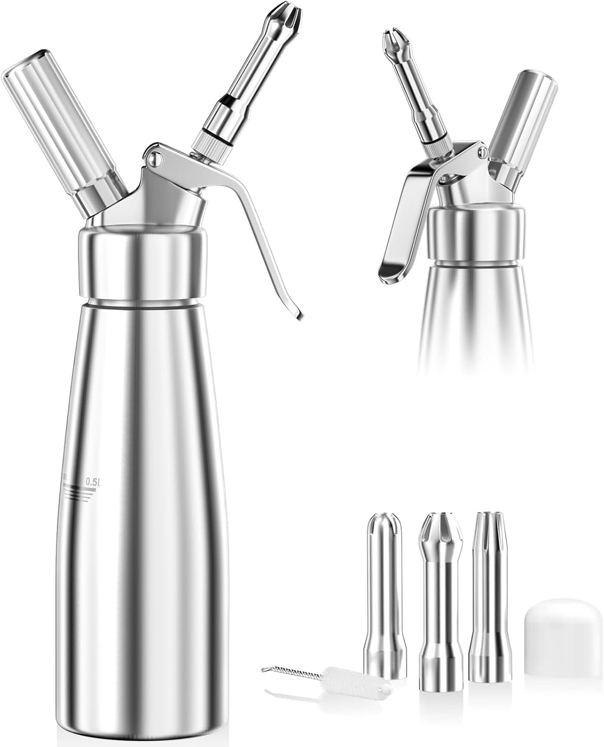 AluWhipa – Professionel Flødesifon i Aluminium 500 ml