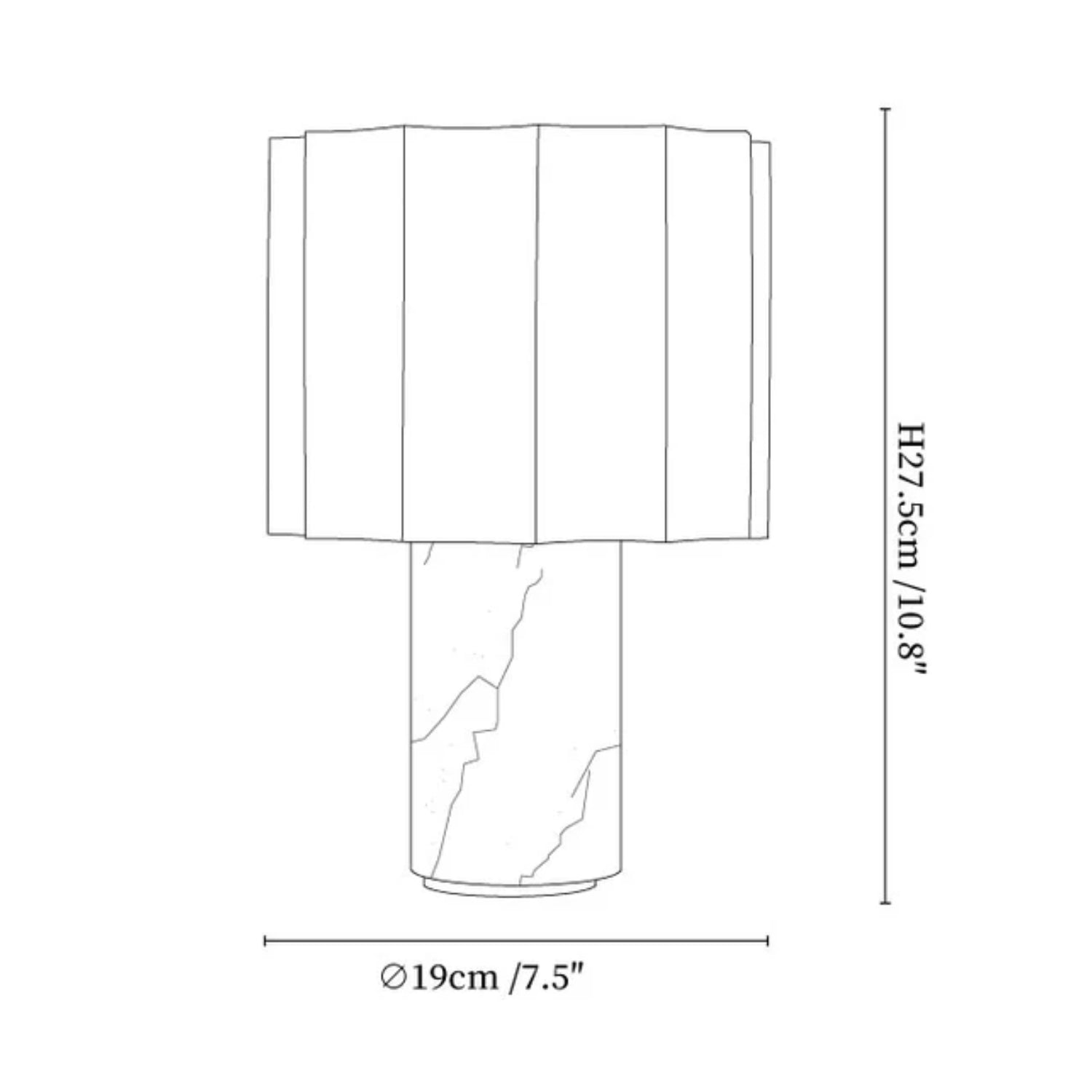 Bordlampe i marmor med LED – elegant lampe med varm belysning