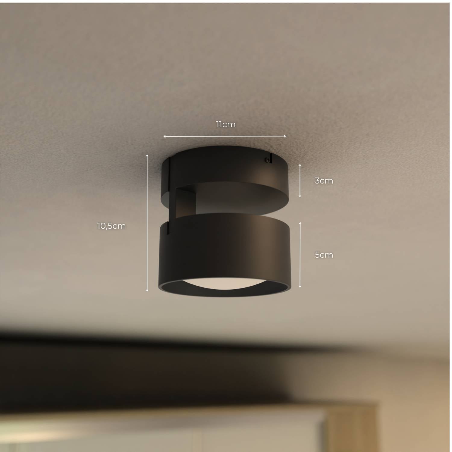 Cylindrisk LED loftlampe med up & down lys – moderne design