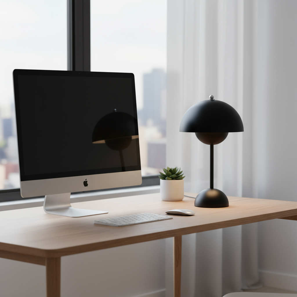 Le Refuge – Dæmpbar Trådløs Bordlampe med Elegant Urtepottedesign