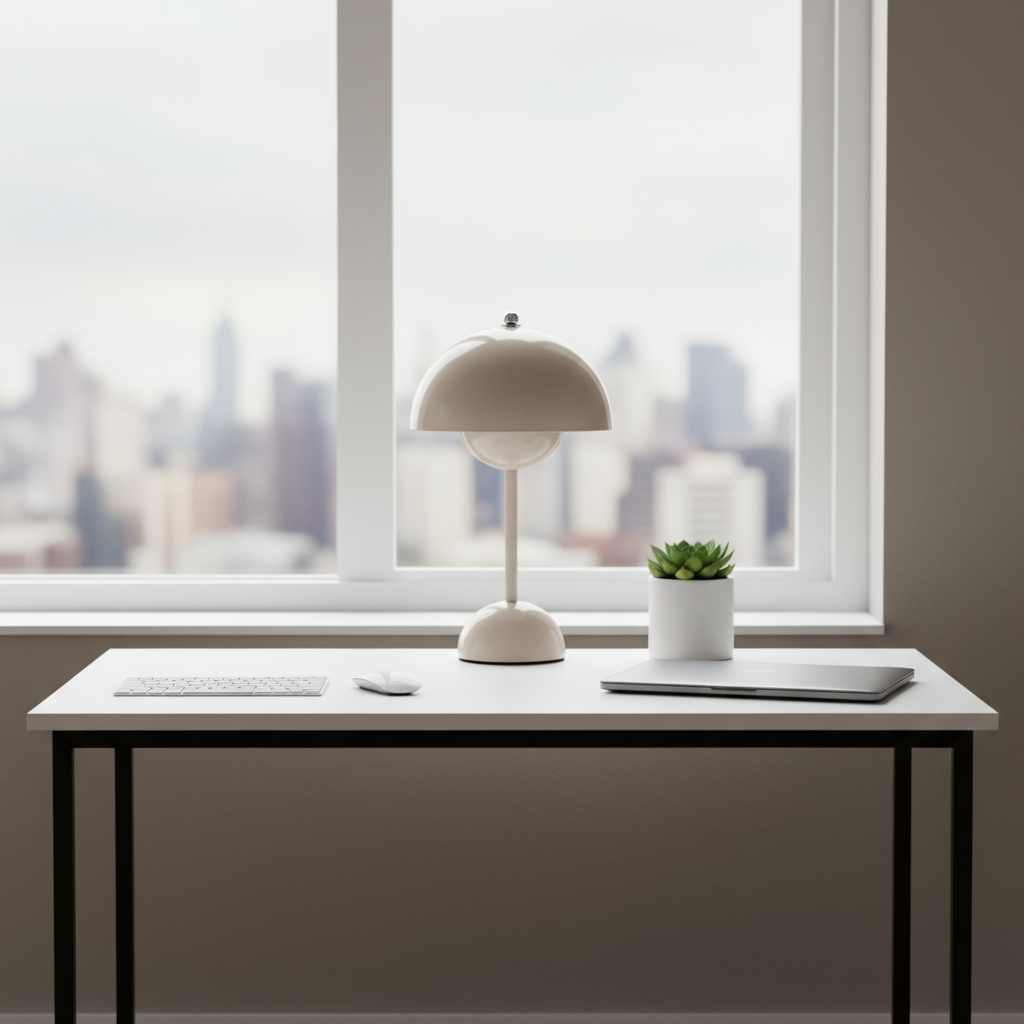 Le Refuge – Dæmpbar Trådløs Bordlampe med Elegant Urtepottedesign