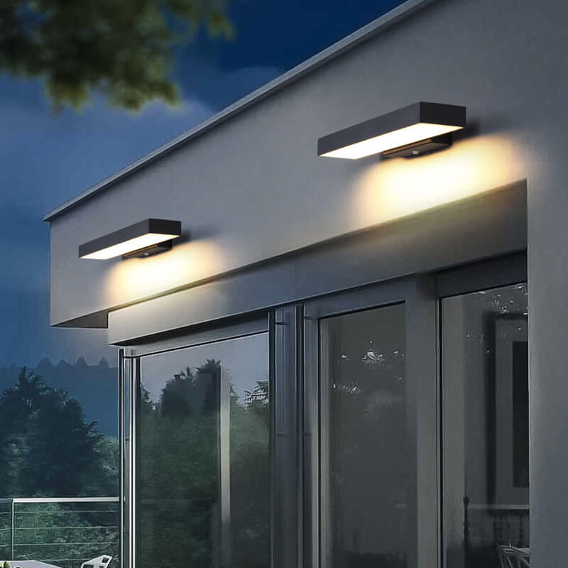 Minimalistisk LED-udendørslampe med bevægelsessensor