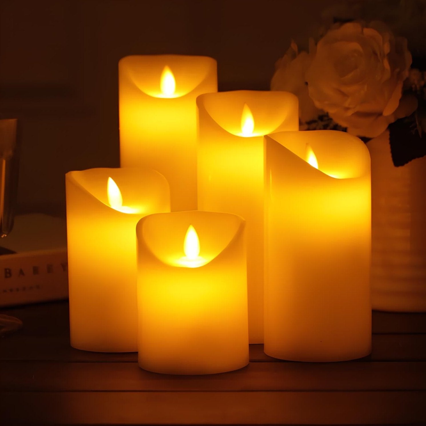 Flammefri LED lys med varm belysning – stemningsfuld og sikker dekoration