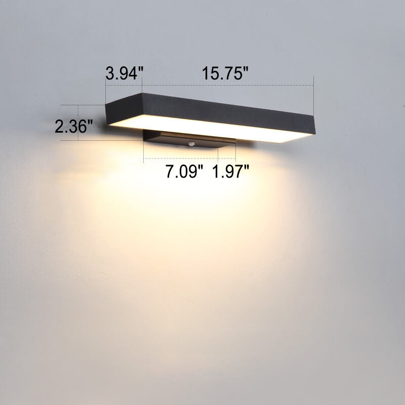 Minimalistisk LED-udendørslampe med bevægelsessensor