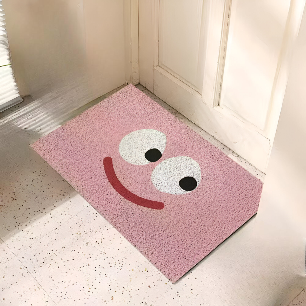 Skridsikker PVC-dørmåtte med smiley