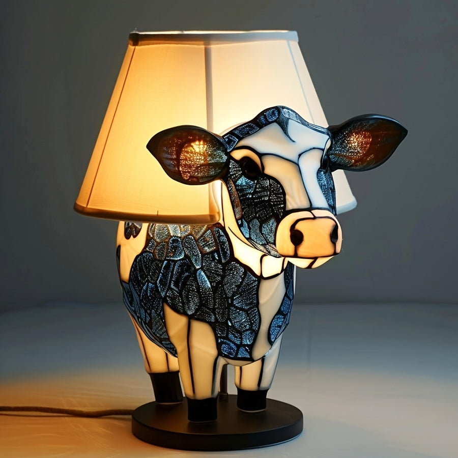 Ko natlampe i resin – LED nattelampe til børneværelse og soveværelse