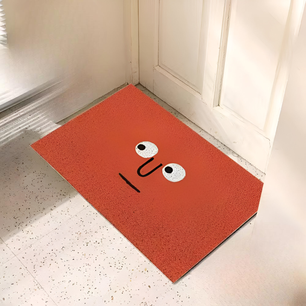 Skridsikker PVC-dørmåtte med smiley