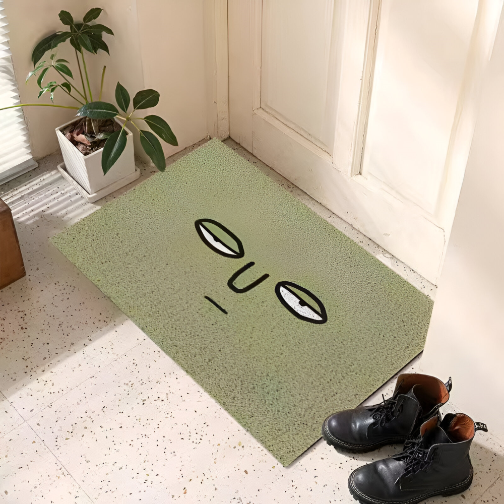 Skridsikker PVC-dørmåtte med smiley