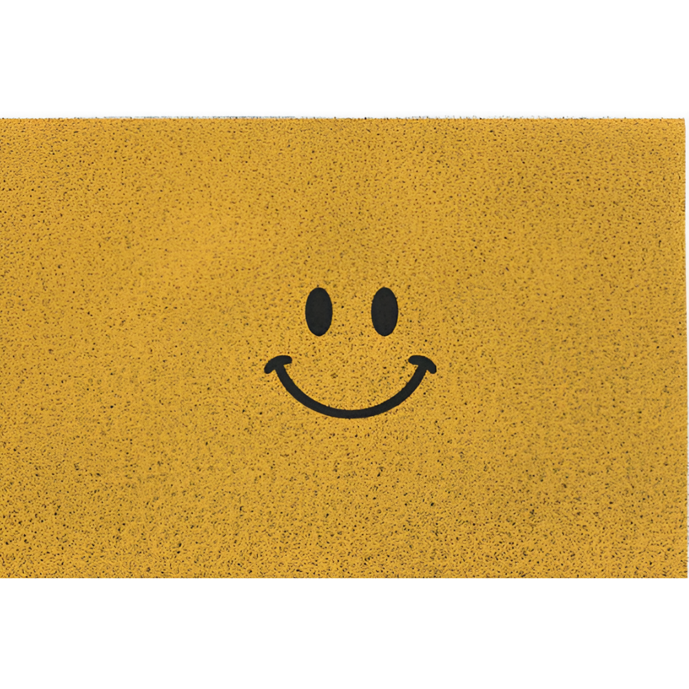 Skridsikker PVC-dørmåtte med smiley