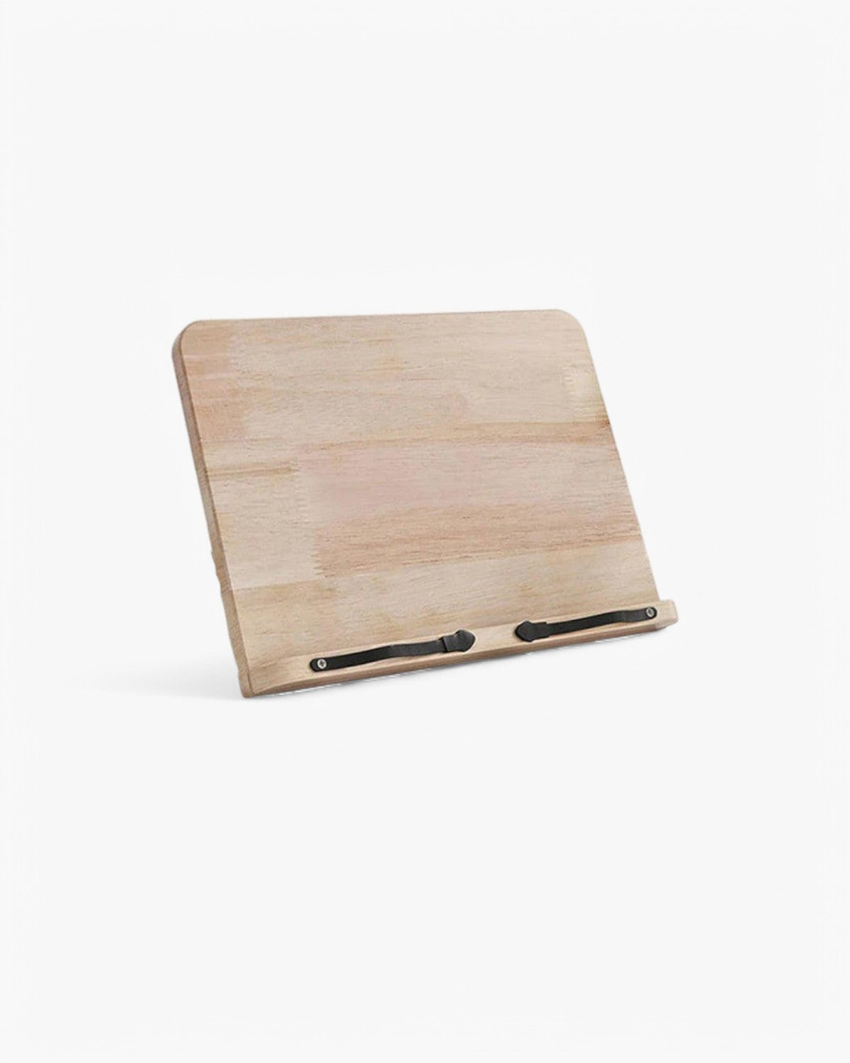 Justerbar bog- og tabletstander i træ