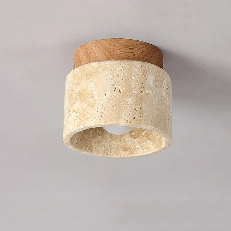 Japansk taklampe i cremefarvet design – minimalistisk belysning