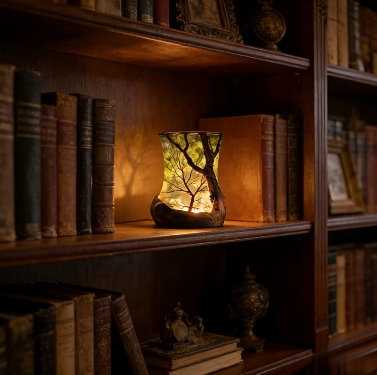 Dekorativ LED-bordlampe med grenmotiv