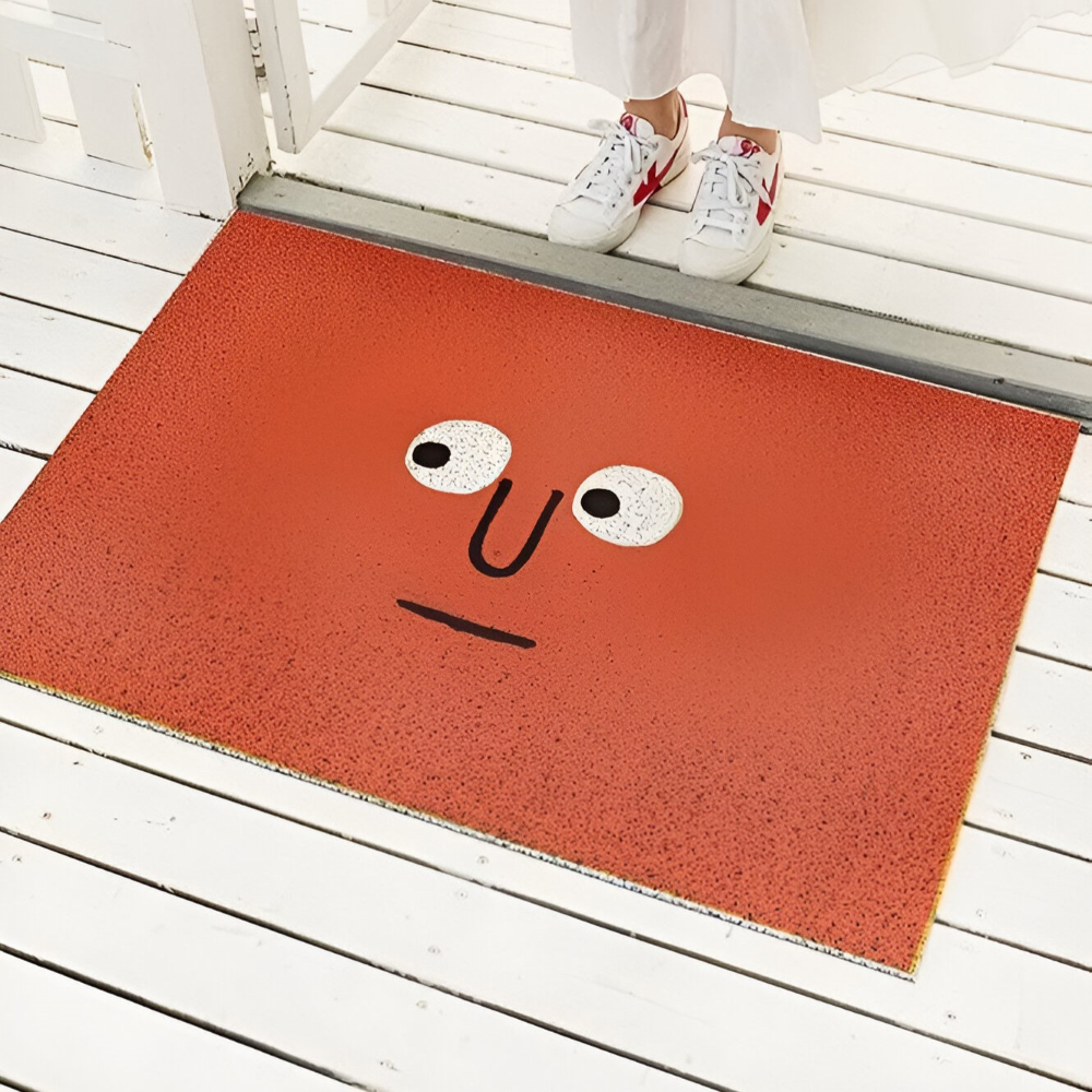 Skridsikker PVC-dørmåtte med smiley