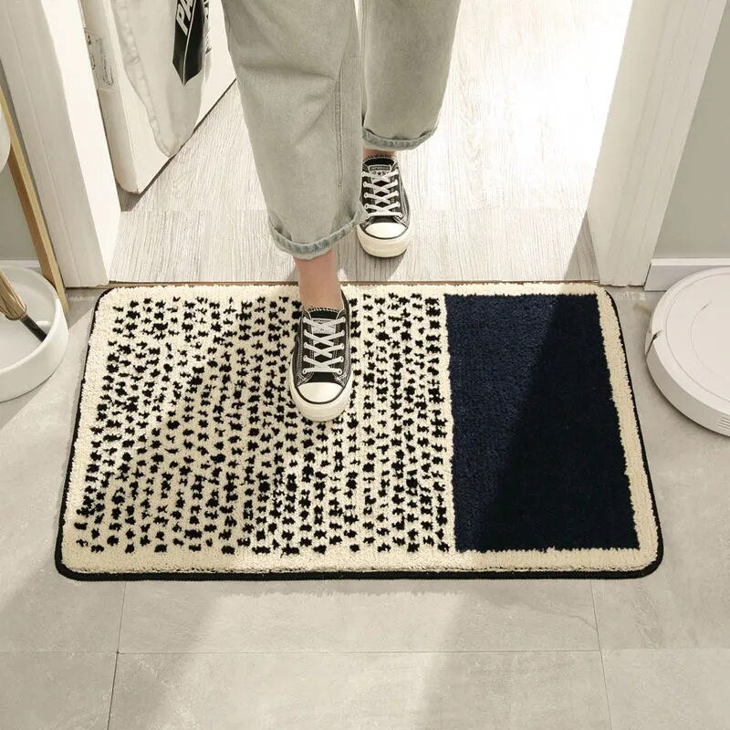 Skridsikker absorberende bademåtte med abstrakt design