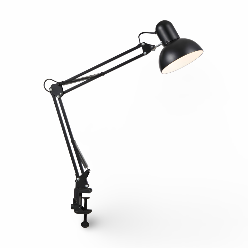 Justerbar skrivebordslampe med clip – LED lampe med lang arm