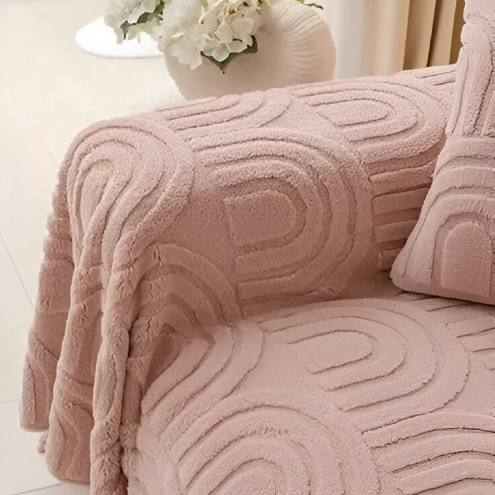 Jacquard sofaovertræk i velour – blødt og multifunktionelt design