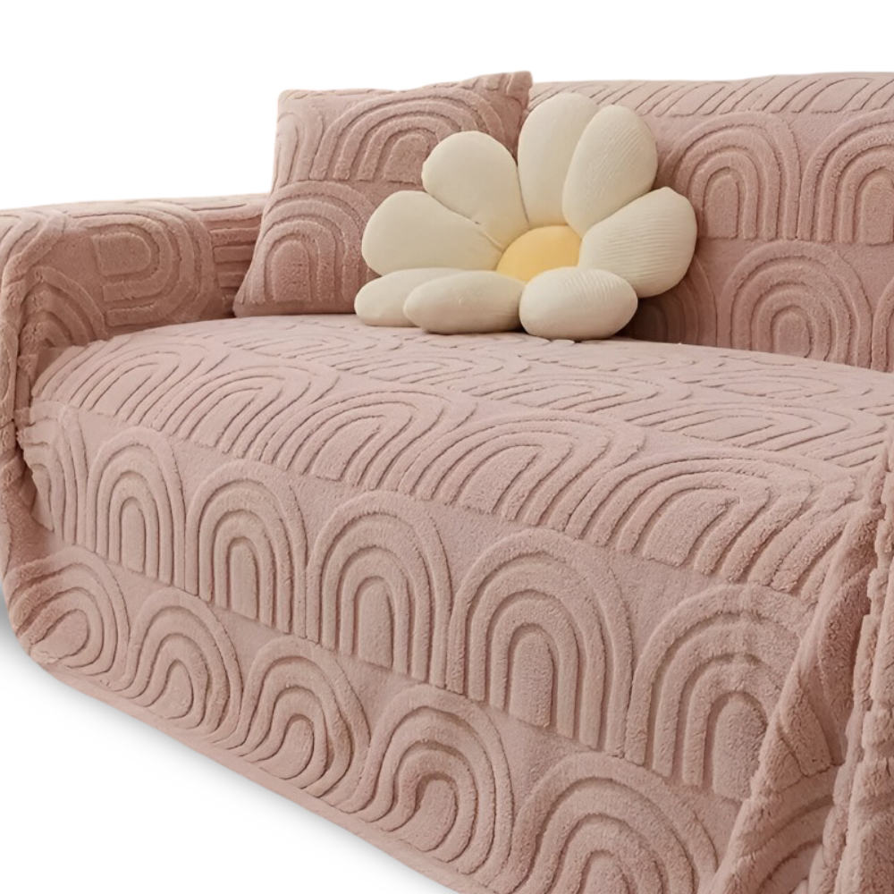 Jacquard sofaovertræk i velour – blødt og multifunktionelt design
