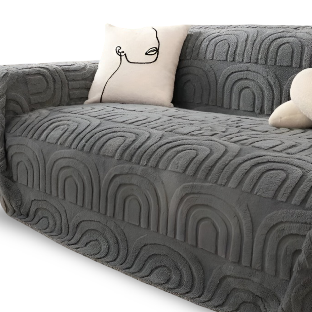 Jacquard sofaovertræk i velour – blødt og multifunktionelt design