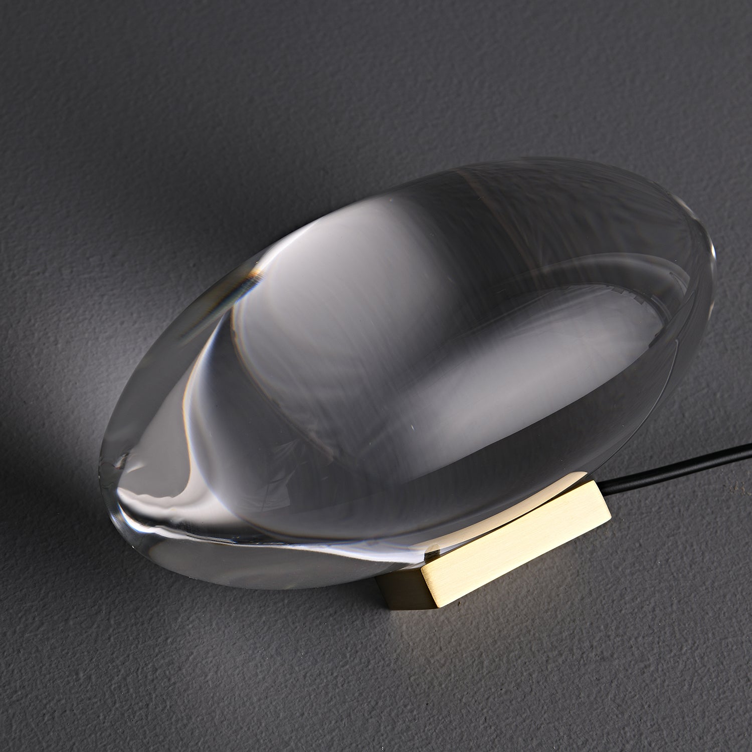 Bordlampe i krystal med LED – dekorativ lampe med stemningslys
