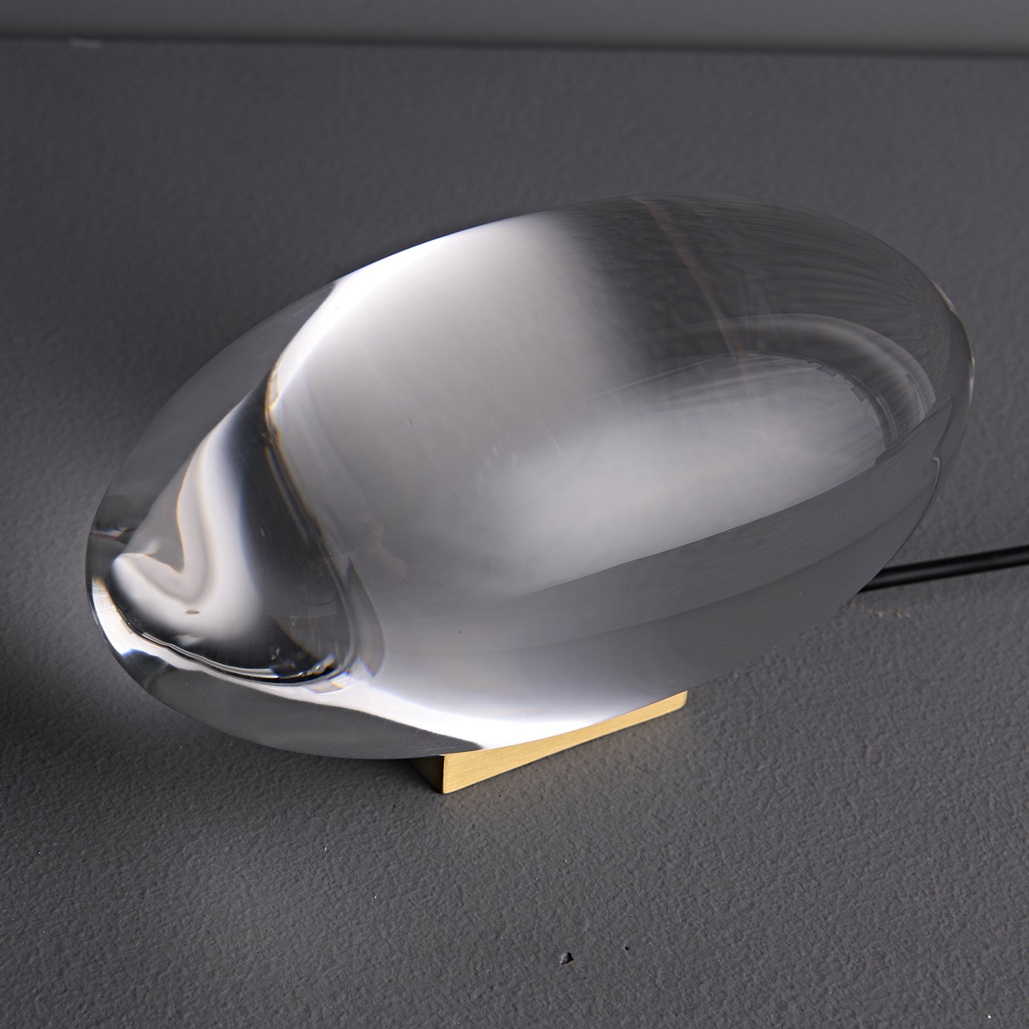Bordlampe i krystal med LED – dekorativ lampe med stemningslys