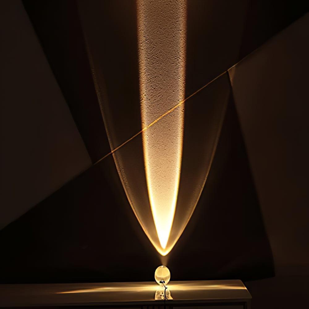Bordlampe i krystal med LED – dekorativ lampe med stemningslys