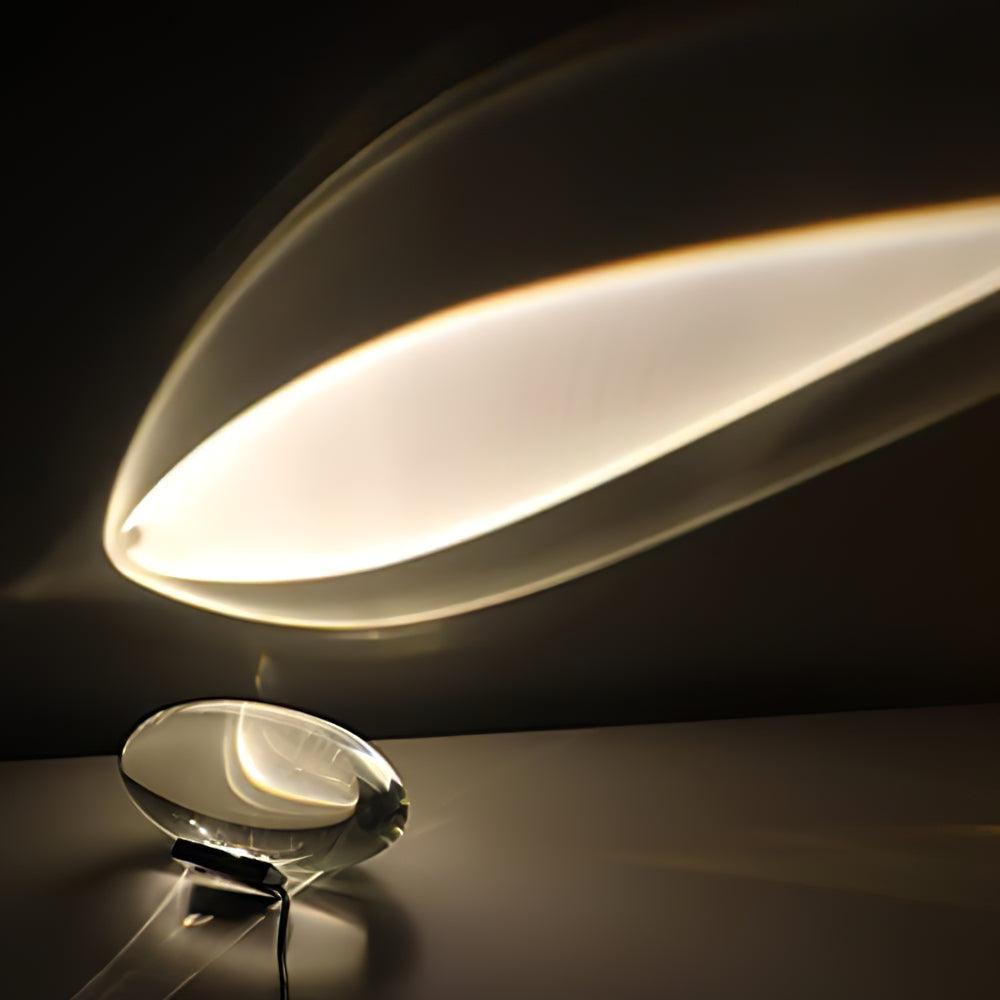 Bordlampe i krystal med LED – dekorativ lampe med stemningslys